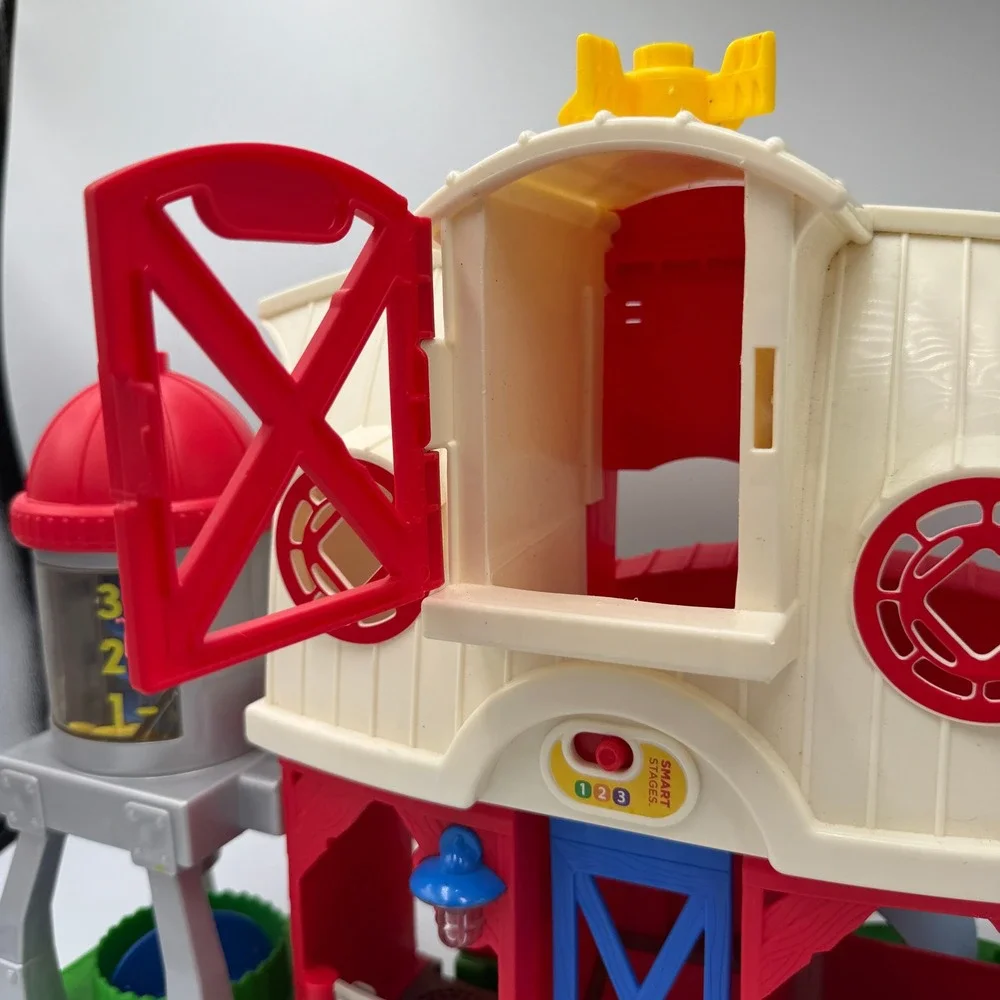Fisher-Price Little People Caring for Animals Farm Toddler Playset Red White